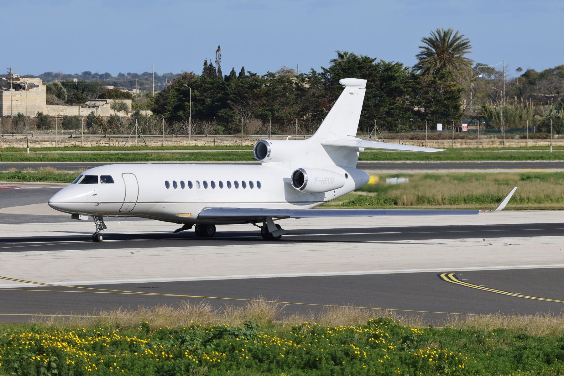 A private jet on the tarmac
